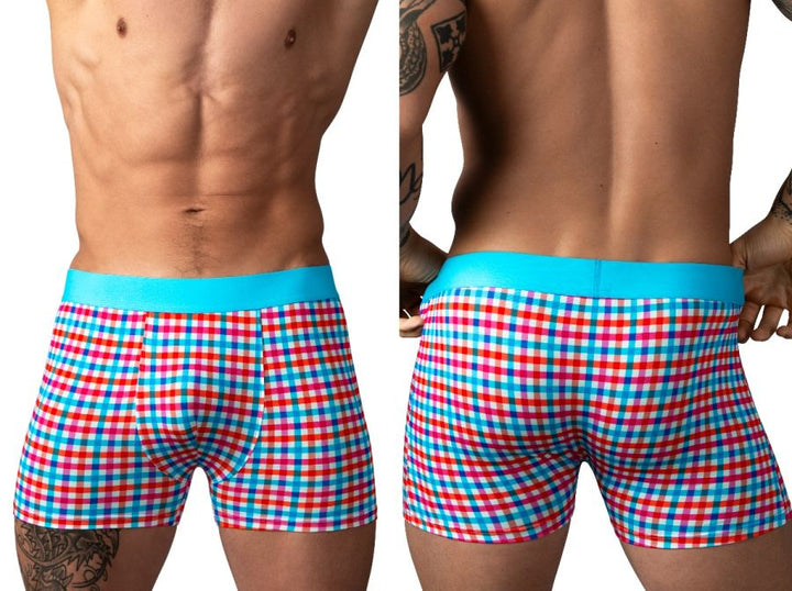Male Power 160-306 So Comfy Gingham in Gingham Print Men's Boxer Brief in Gingham Print – men's boxer briefs