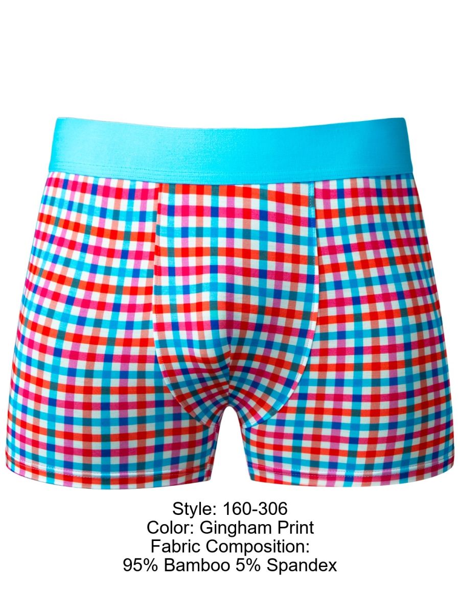 Male Power 160-306 So Comfy Gingham in Gingham Print Men's Boxer Brief in Gingham Print – men's boxer briefs