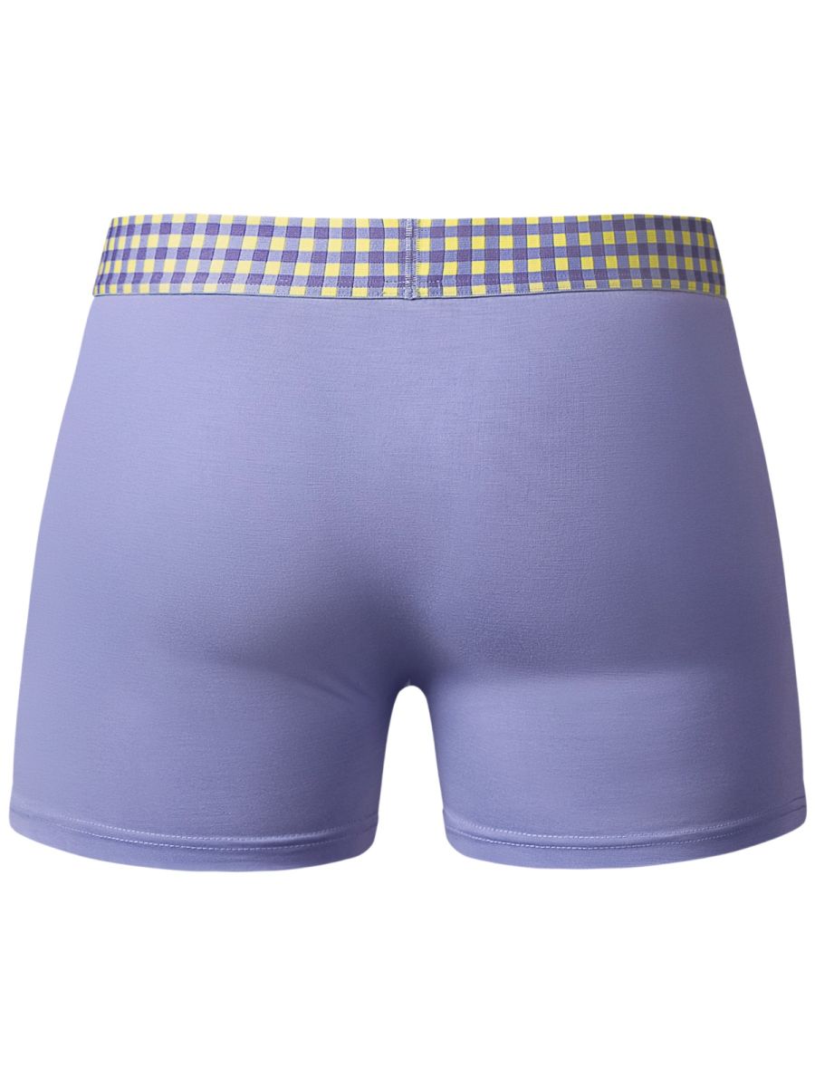 Male Power 161-306 So Comfy Gingham in Purple Men's Boxer Brief in Purple – men's boxer briefs