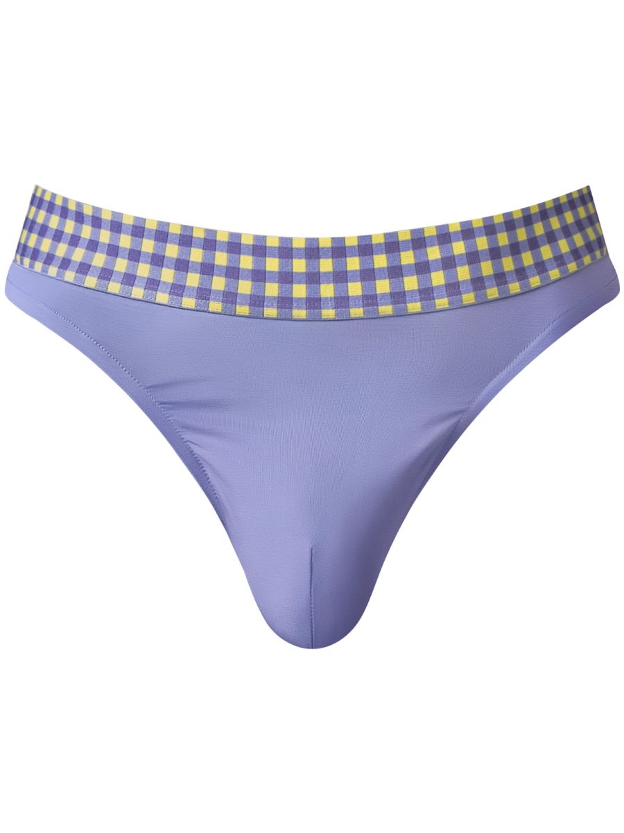 Male Power So Comfy Gingham Thong Men's Thong in Purple – men's thongs