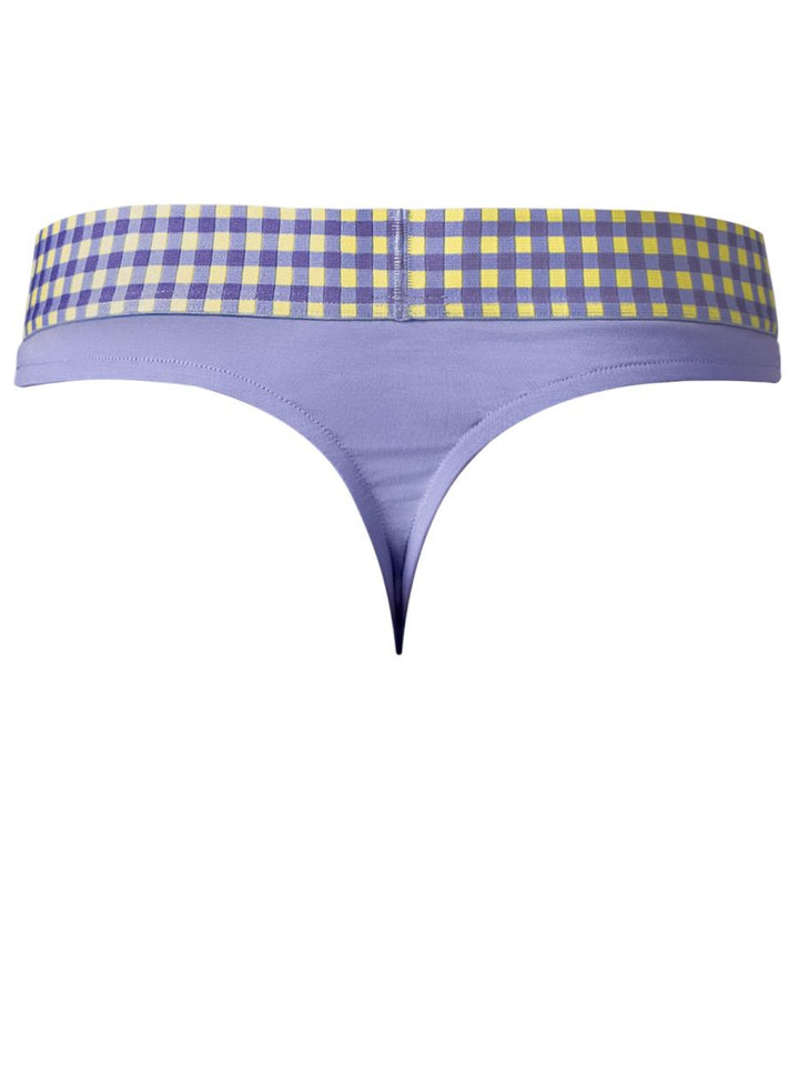 Male Power So Comfy Gingham Thong Men's Thong in Purple – men's thongs