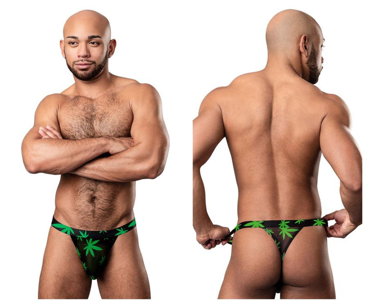 Male Power Hazy Dayz Micro Thong in Pot Leaf – men's thongs