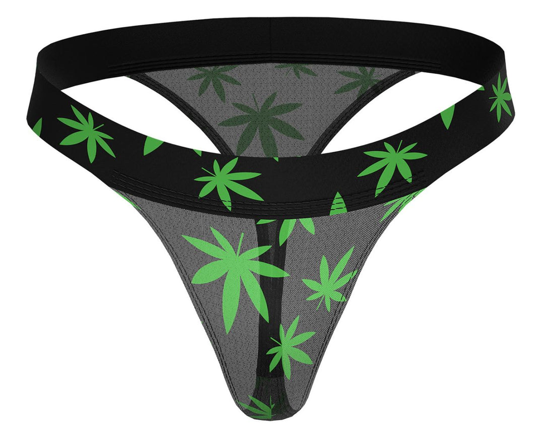 Male Power Hazy Dayz Micro Thong in Pot Leaf – men's thongs