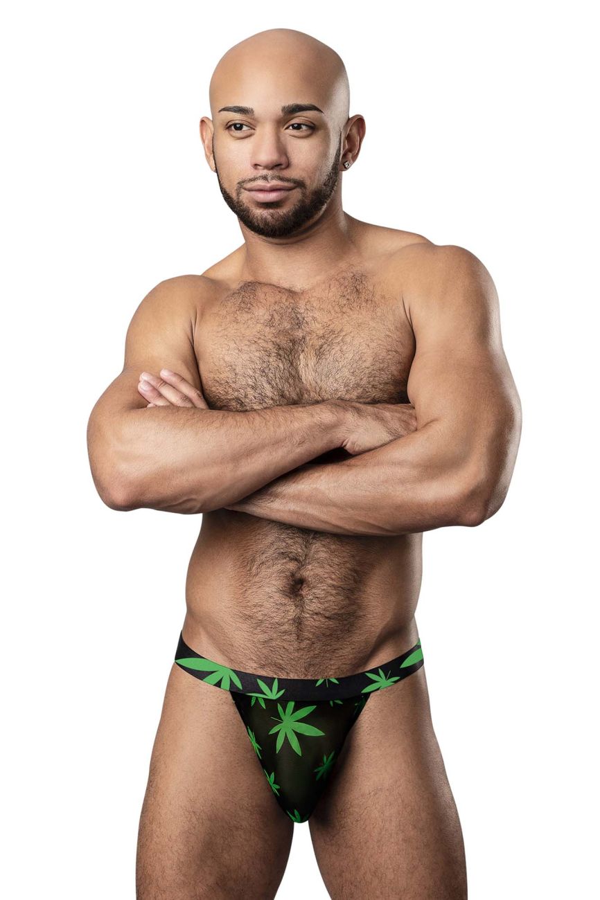 Male Power Hazy Dayz Micro Thong in Pot Leaf – men's thongs
