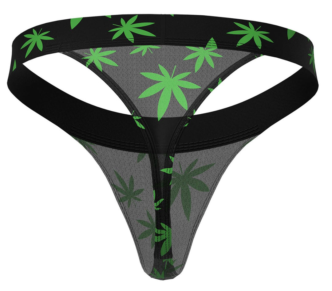 Male Power Hazy Dayz Micro Thong in Pot Leaf – men's thongs
