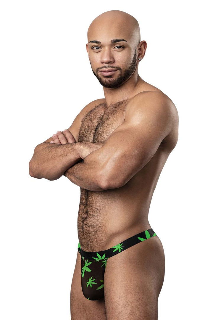 Male Power Hazy Dayz Micro Thong in Pot Leaf – men's thongs