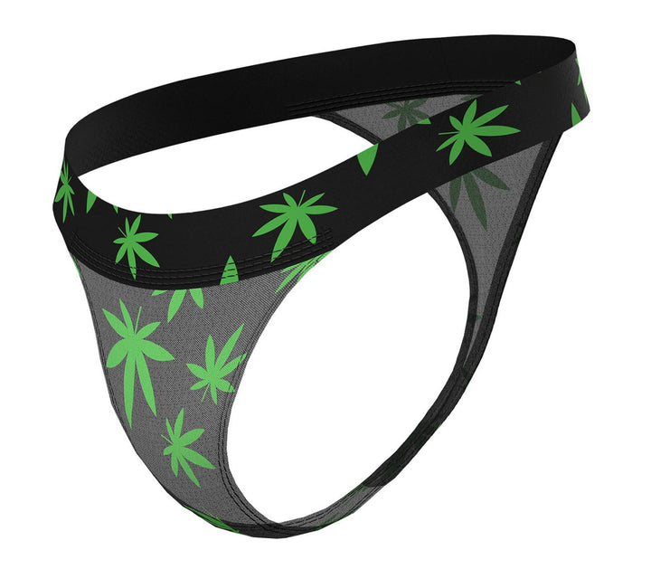 Male Power Hazy Dayz Micro Thong in Pot Leaf – men's thongs