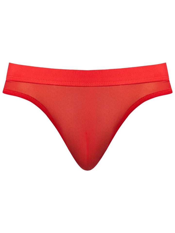 Male Power Mesh 2 Bong Thong Men's Thong in Red – men's thongs