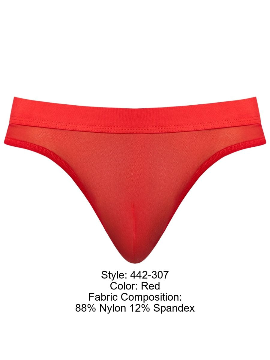 Male Power Mesh 2 Bong Thong Men's Thong in Red – men's thongs