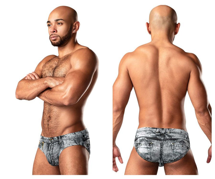 Male Power 486-286 Dirty Denim Men's Bikini Brief in Denim Print – men's briefs