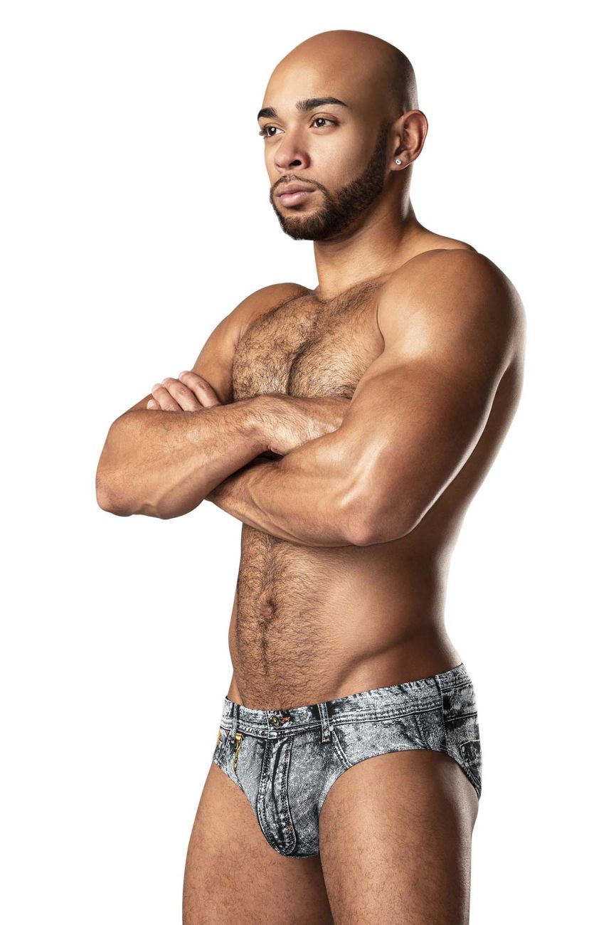 Male Power 486-286 Dirty Denim Men's Bikini Brief in Denim Print – men's briefs