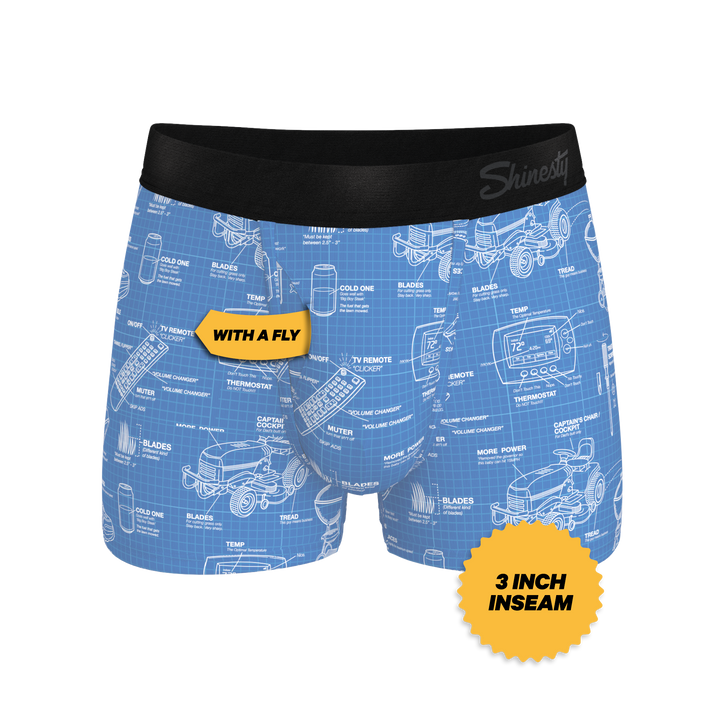 Shinesty "Man With A Plan" Blueprint Ball Hammock® Pouch Trunks Underwear