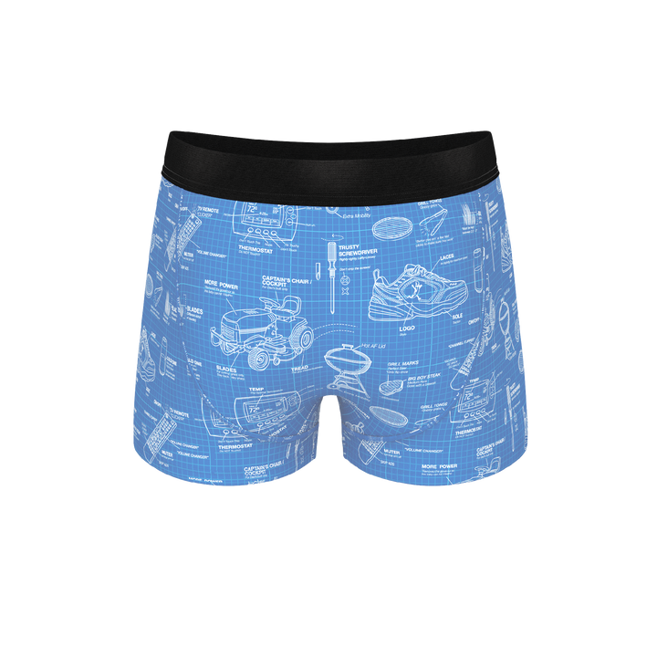 Shinesty "Man With A Plan" Blueprint Ball Hammock® Pouch Trunks Underwear