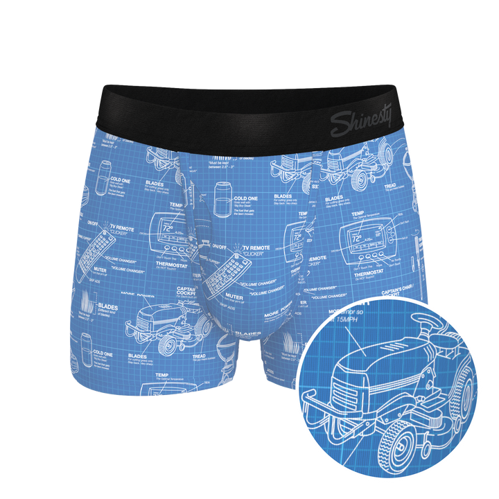 Shinesty "Man With A Plan" Blueprint Ball Hammock® Pouch Trunks Underwear
