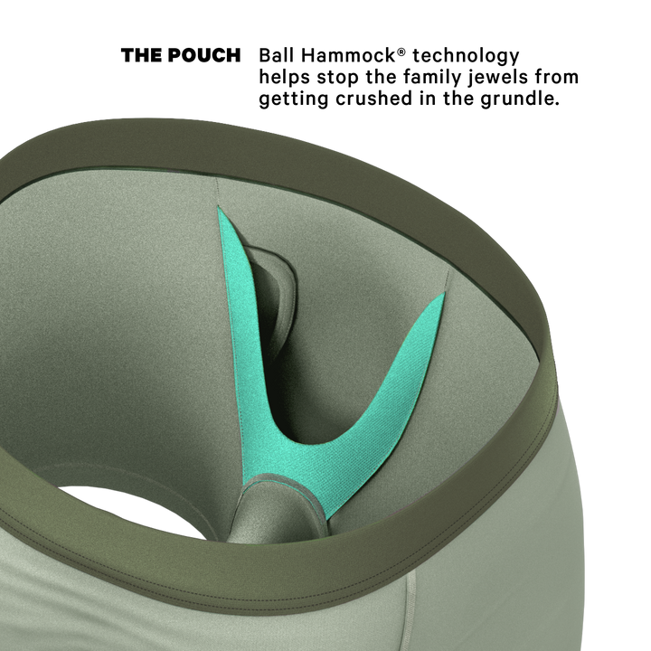 The Manzanilla Olive Green Ball Hammock® Pouch Underwear with Fly