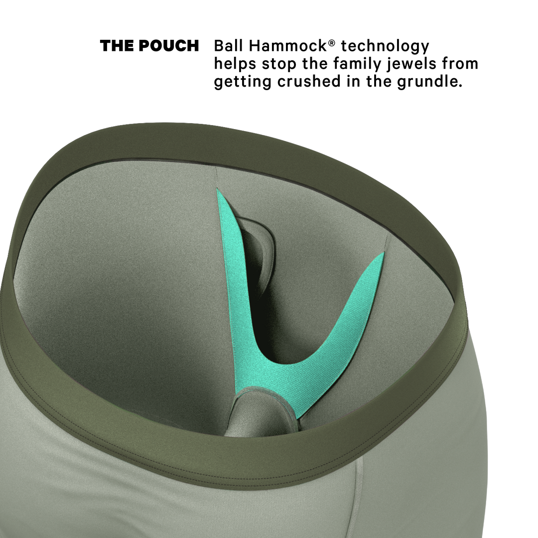 The Manzanilla | Olive Green Long Leg Ball Hammock® Pouch Underwear With Fly