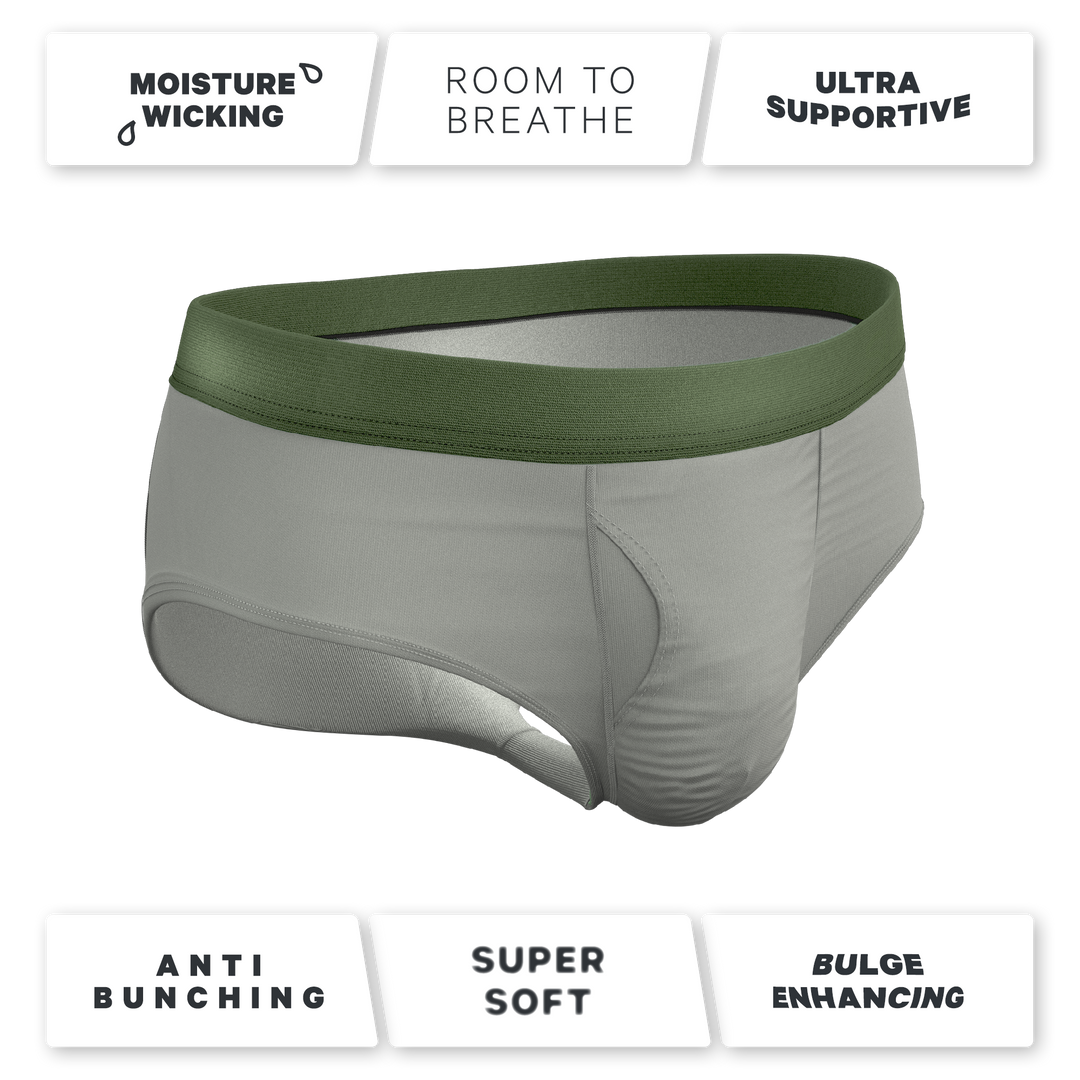 The Manzanilla Olive Green Briefs with Ball Hammock® Pouch