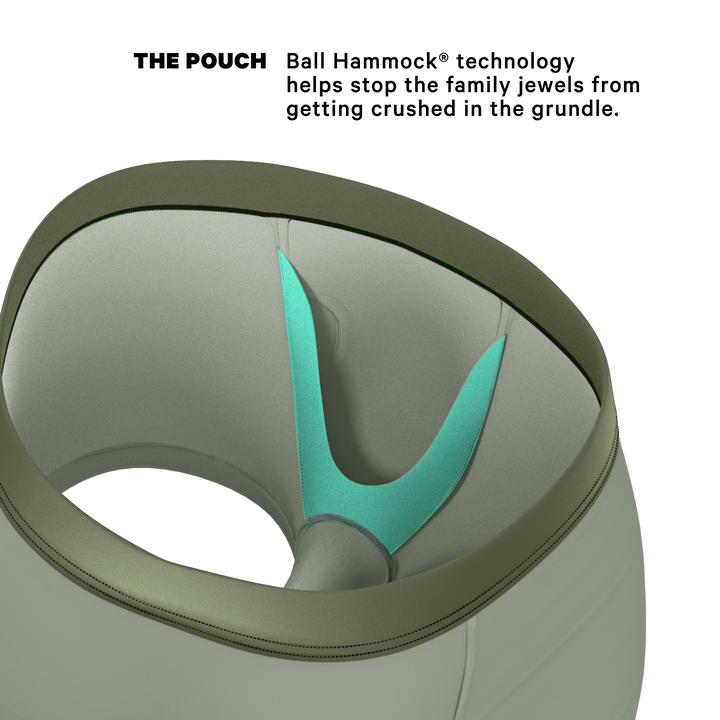 Shinesty "The Manzanilla" Olive Green Ball Hammock® Pouch Trunks Underwear