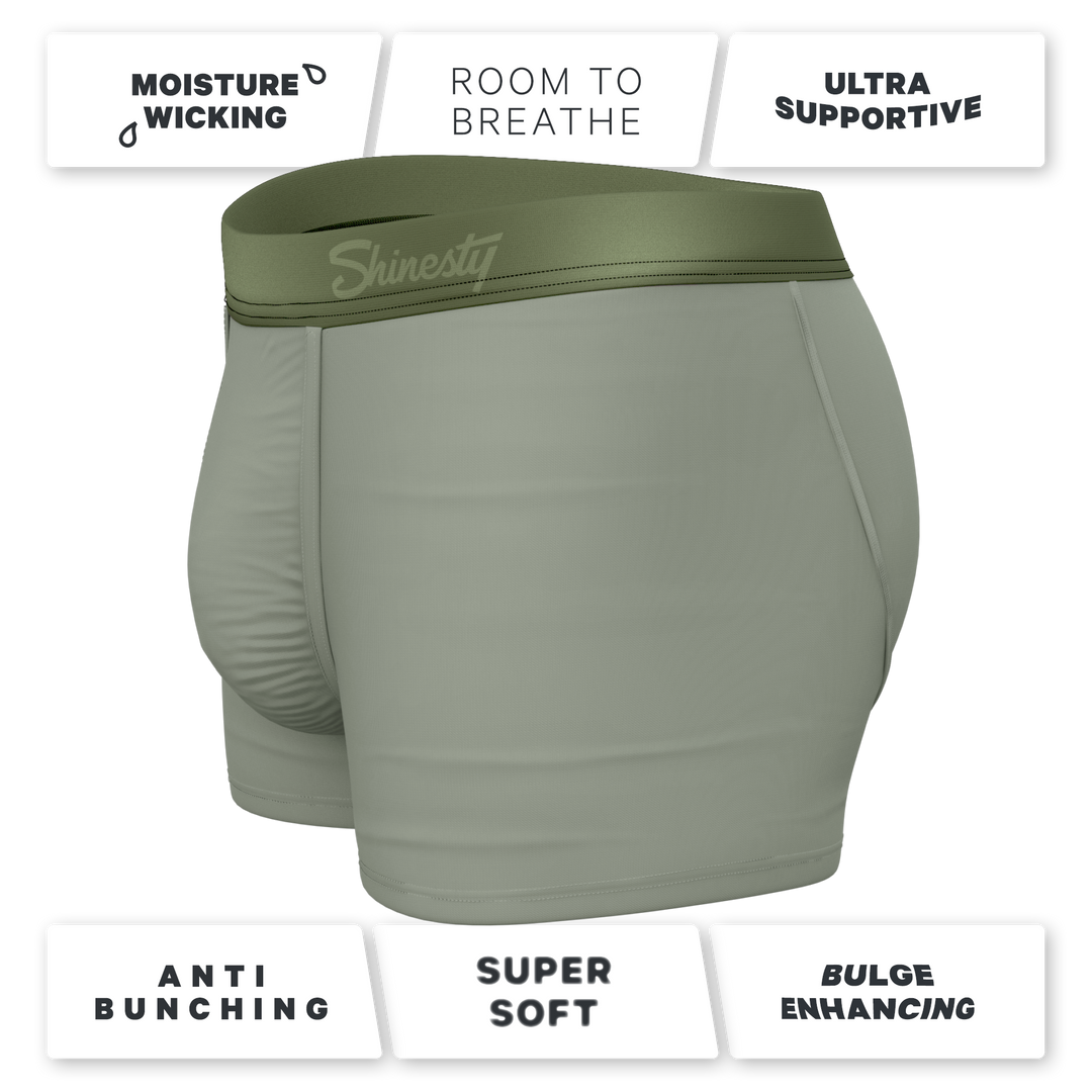 Shinesty "The Manzanilla" Olive Green Ball Hammock® Pouch Trunks Underwear