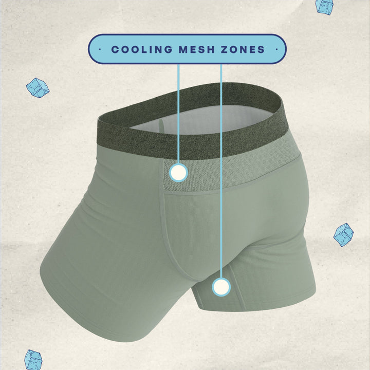 Shinesty "Manzanilla" Olive Green paradICE™ Cooling Ball Hammock® Underwear