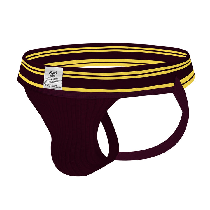 HisJock Core Jock in Cabernet 2 inch waistband – men's classic athletic jockstrap deep red