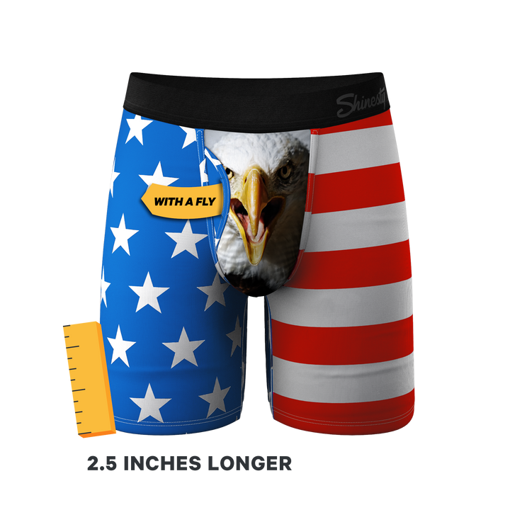 The Mascot | American Flag Long Leg Ball Hammock® Pouch Underwear With Fly