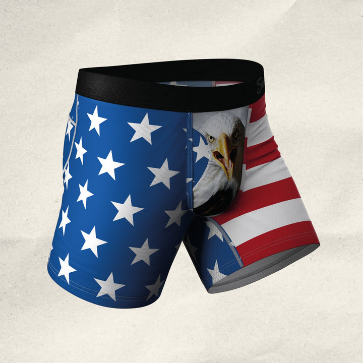 Shinesty "The Mascot" American Flag paradICE™ Cooling Ball Hammock® Underwear With Fly