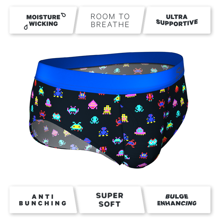 The Master Blaster Video Game Ball Hammock® Briefs - Shinesty Pouch Underwear