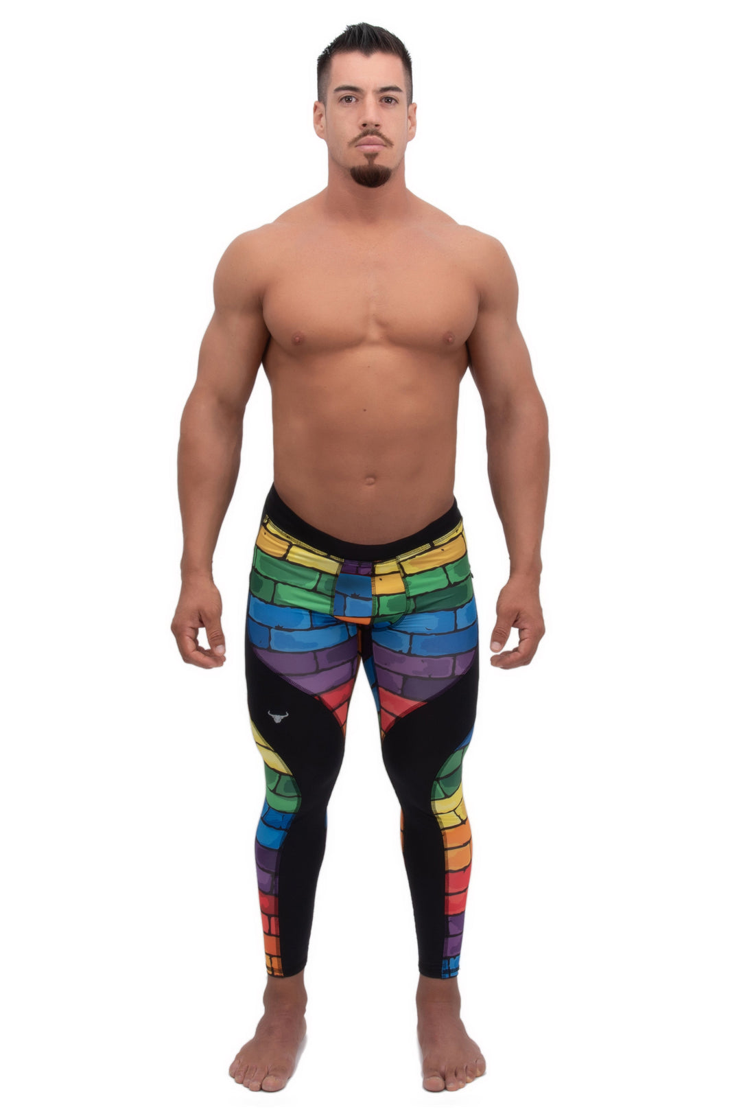 Matador Meggings "Pride Rainbow" Men’s Athletic Leggings – Vibrant Compression Tights for Men