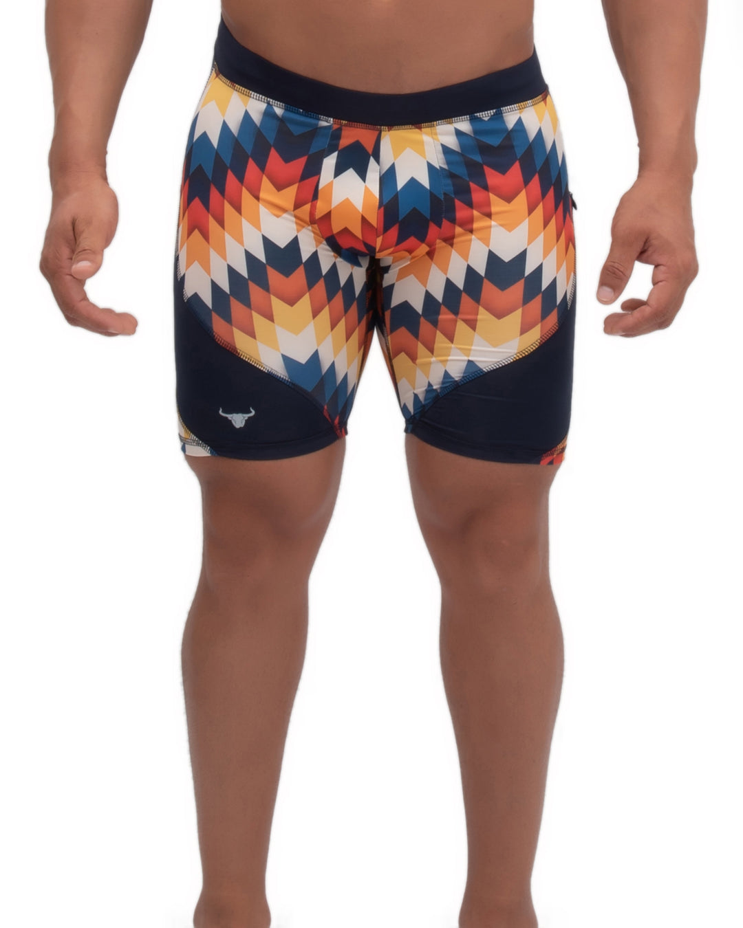 Matador Meggings Arrow men's compression shorts – bold print squat-proof hybrid shorts
