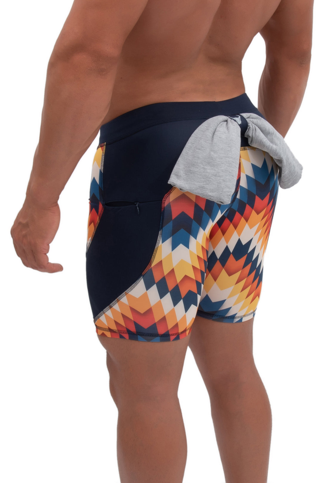 Matador Meggings Arrow men's compression shorts – bold print squat-proof hybrid shorts