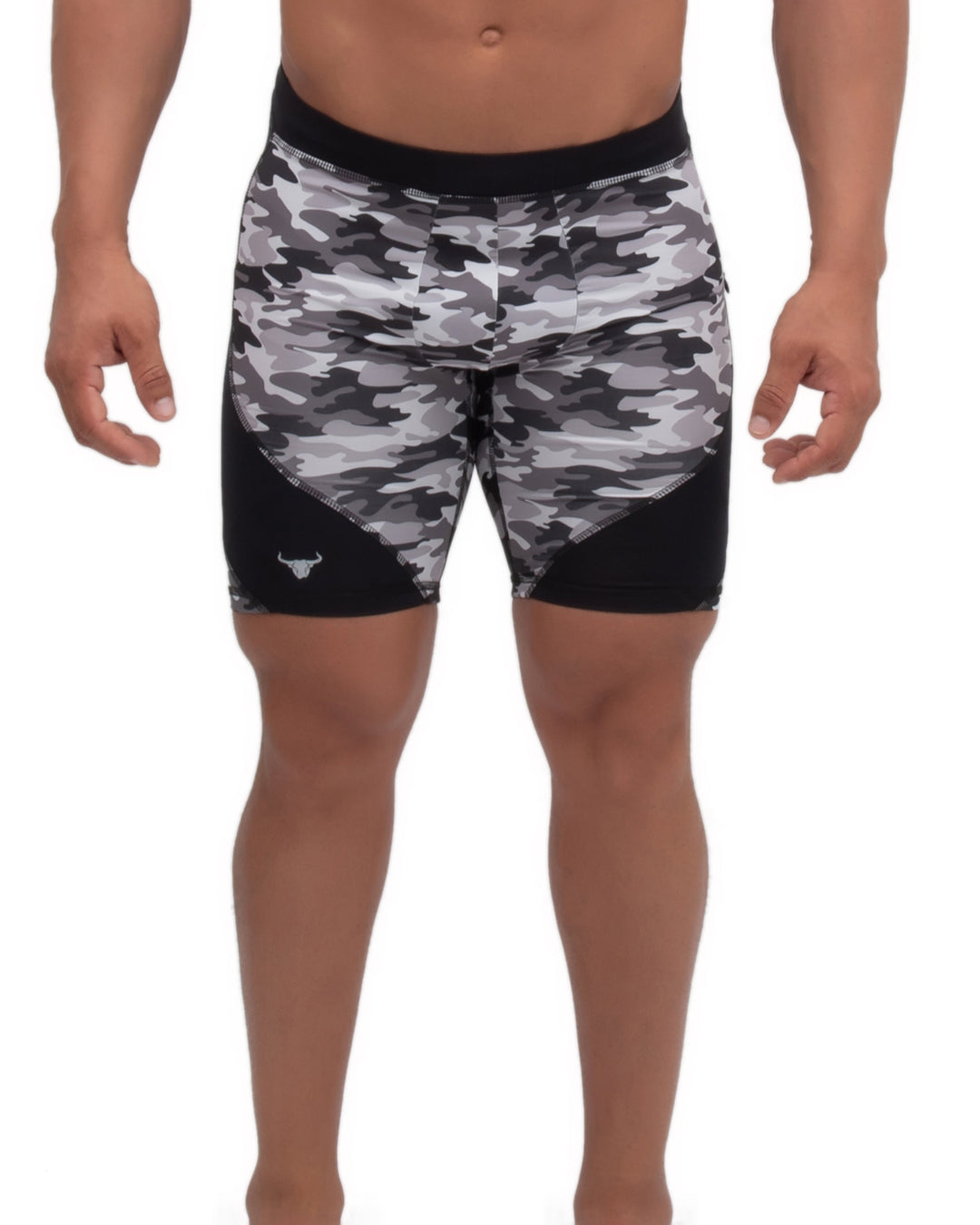 Matador Meggings Gray Camo men's compression shorts – urban camo squat-proof hybrid shorts