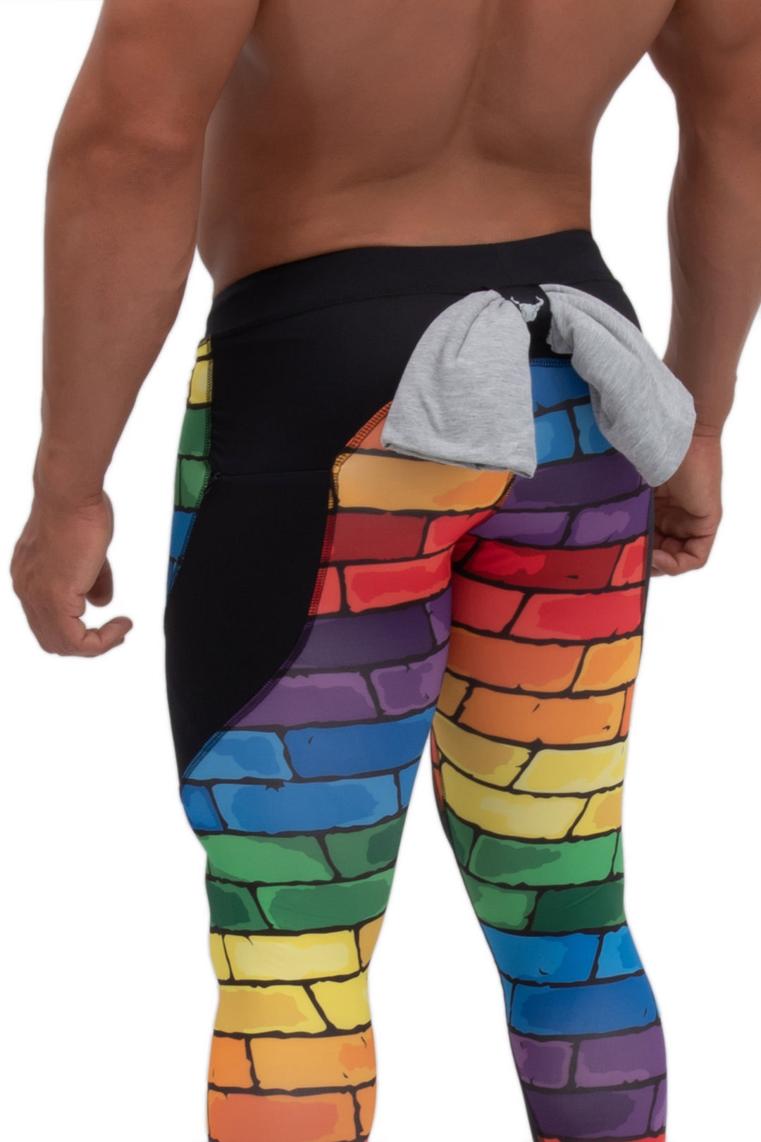 Matador Meggings "Pride Rainbow" Men’s Athletic Leggings – Vibrant Compression Tights for Men