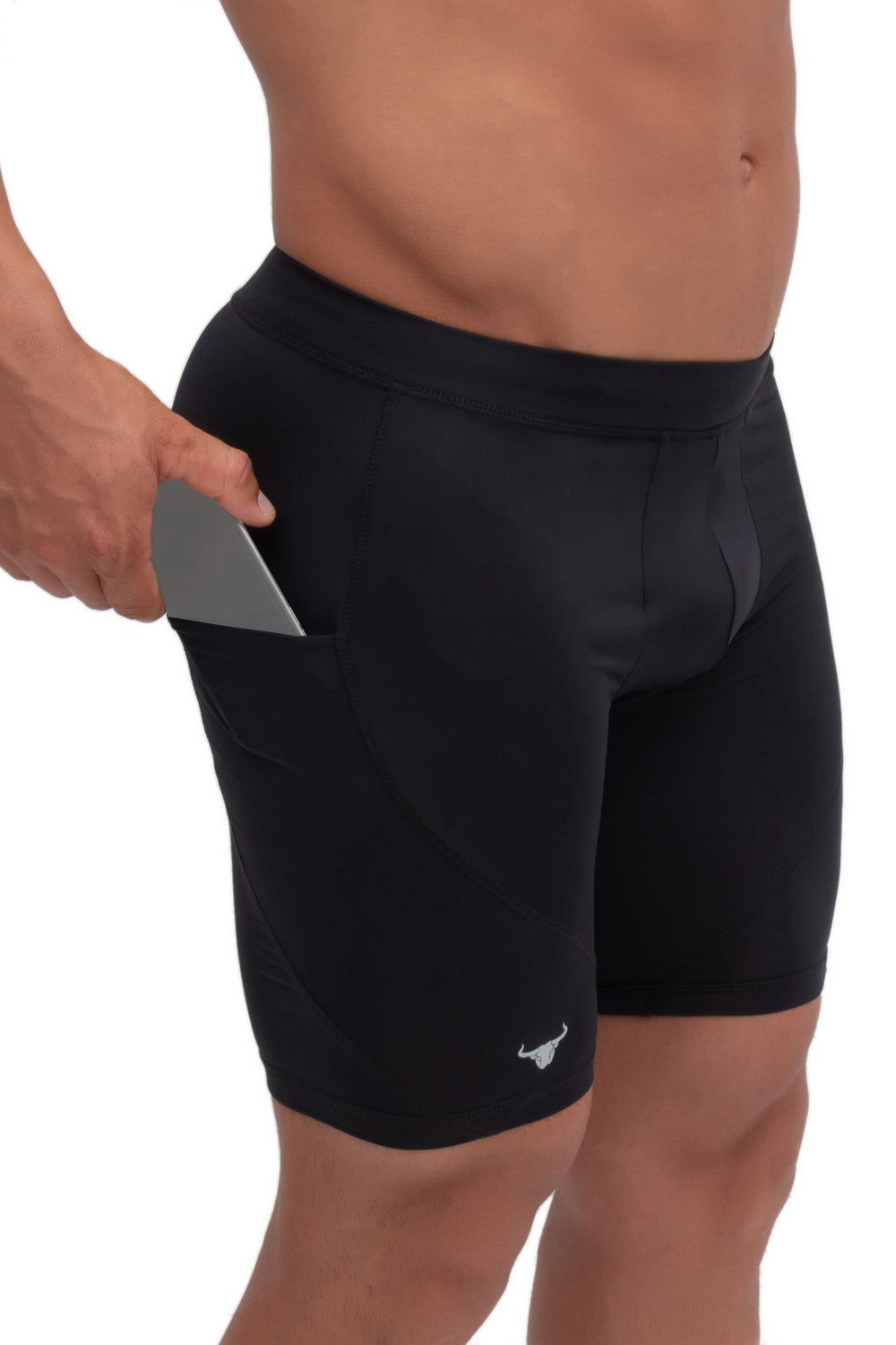 Matador Meggings Black/Black men's compression shorts – all-black stealth squat-proof hybrid shorts