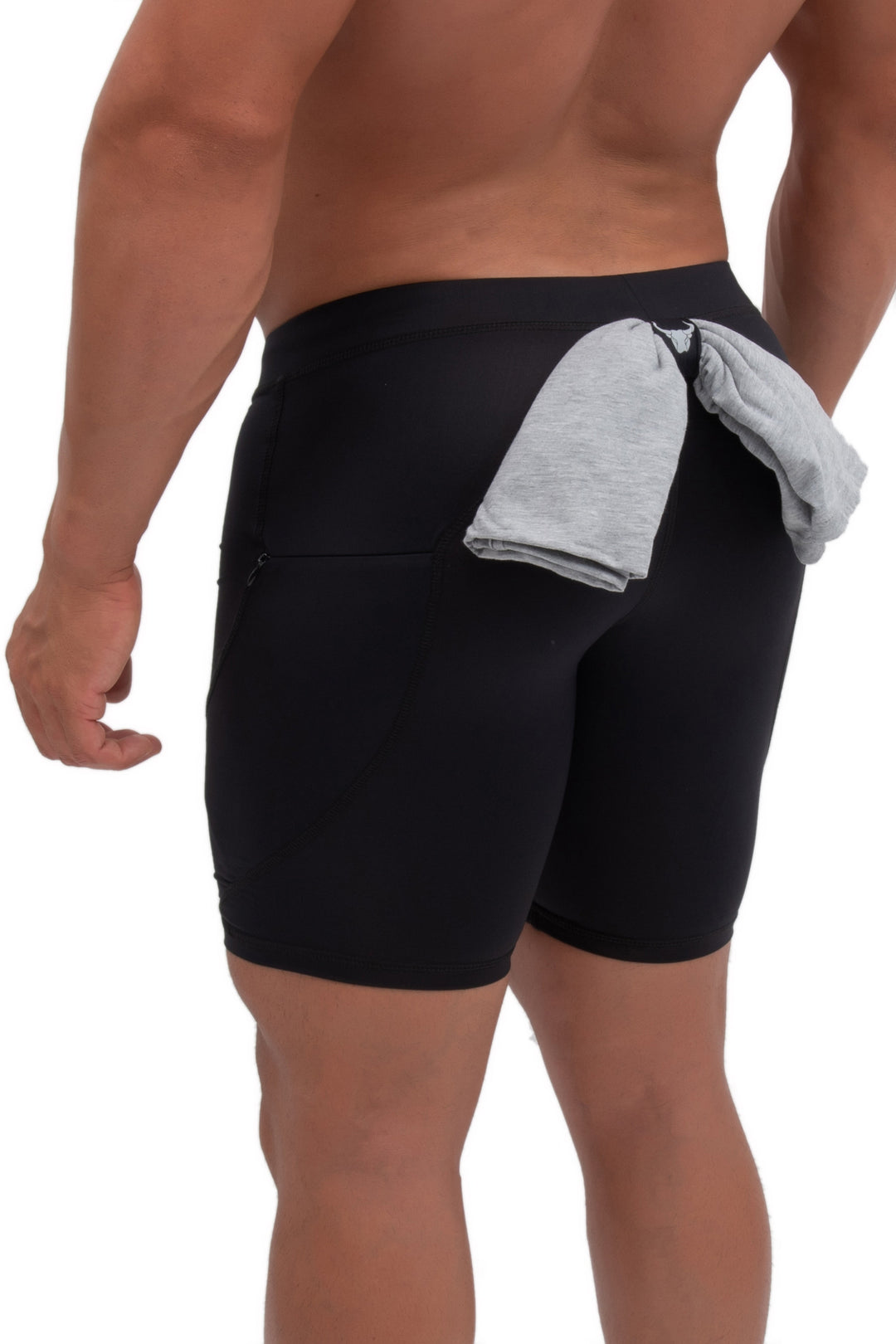 Matador Meggings Black/Black men's compression shorts – all-black stealth squat-proof hybrid shorts