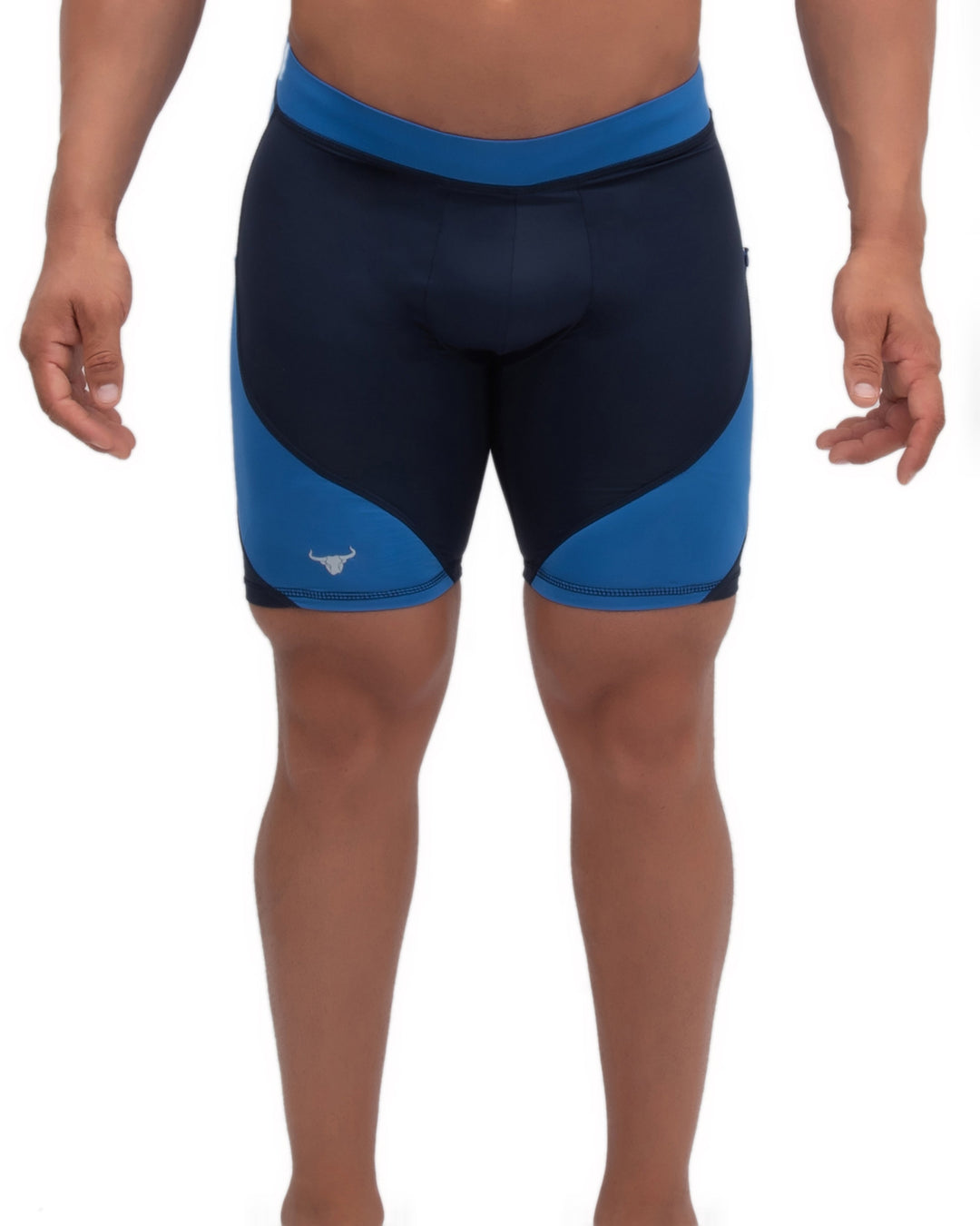 Matador Meggings Navy/Blue men's compression shorts – two-tone navy squat-proof hybrid shorts