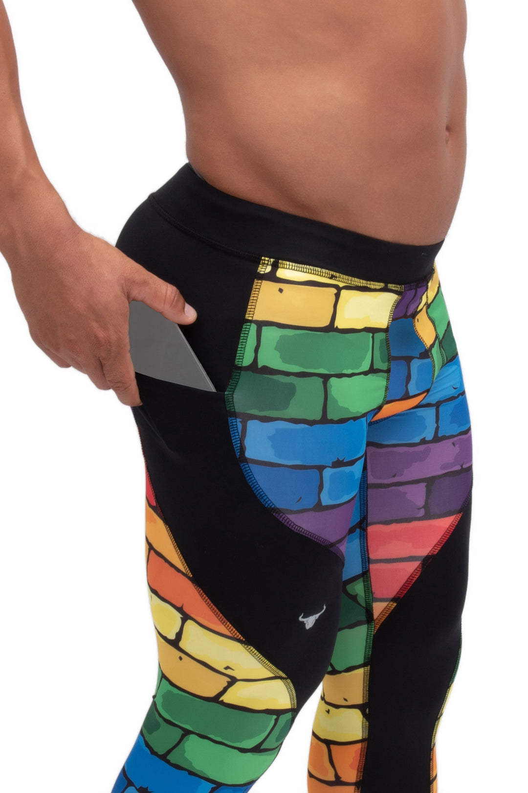 Matador Meggings "Pride Rainbow" Men’s Athletic Leggings – Vibrant Compression Tights for Men