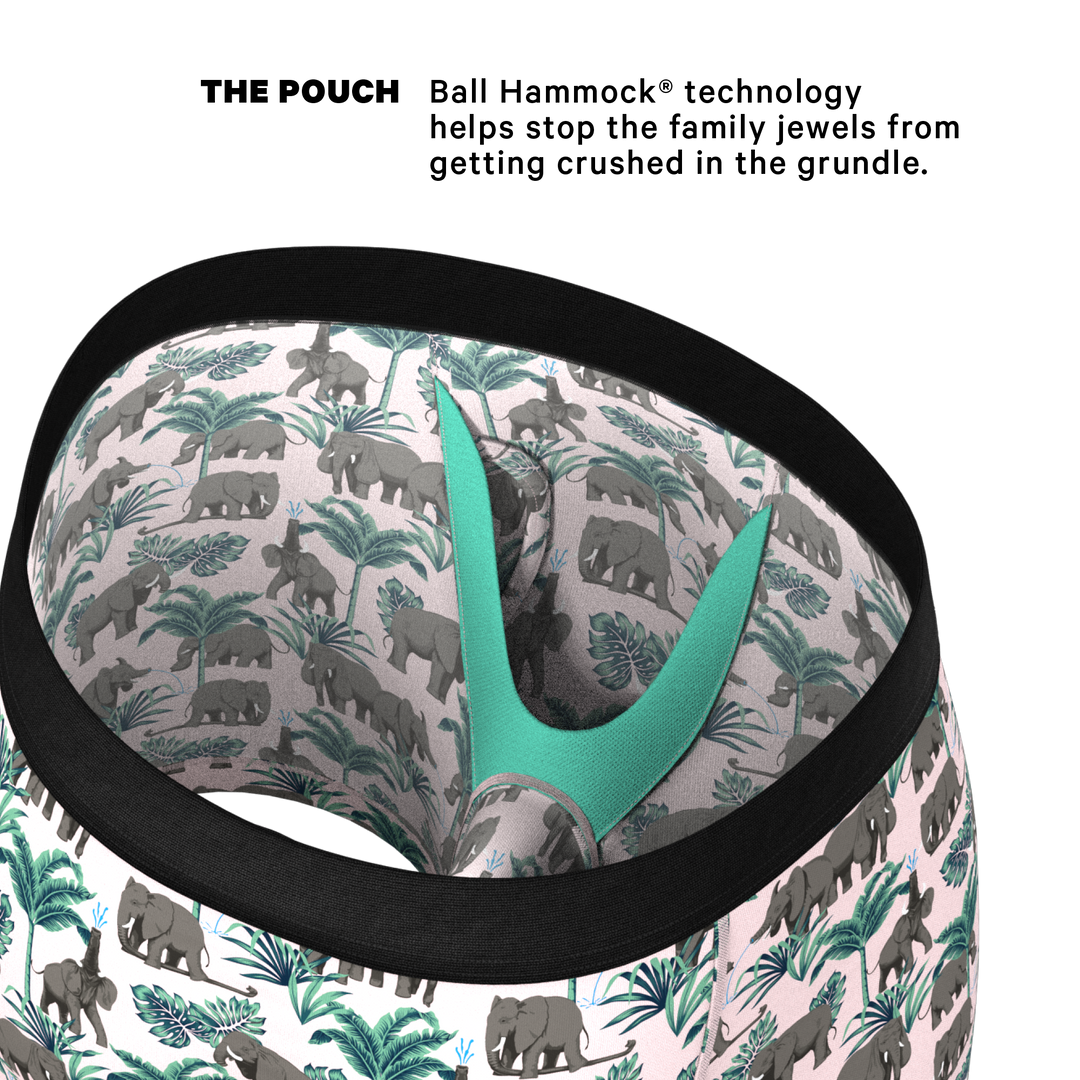 Shinesty "The Maximus" Tropical Elephant Ball Hammock® Pouch Underwear With Fly