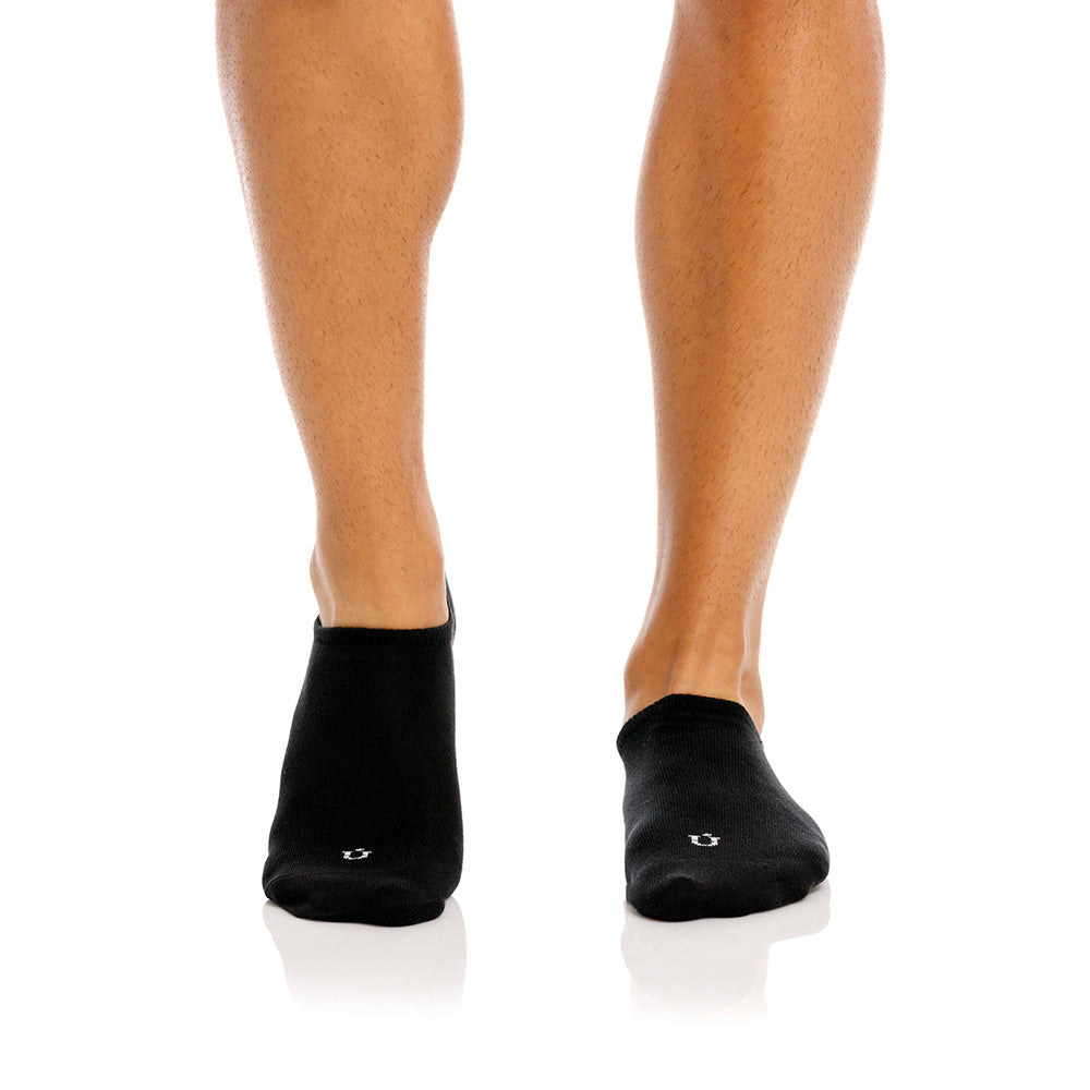 Mundo Unico Salix no-show socks in black – cotton low-cut invisible ankle socks