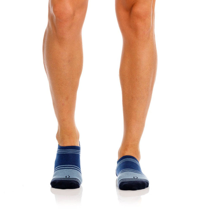 Mundo Unico Totem Men's No Show Socks in Blue – men's socks Handmade in Colombia