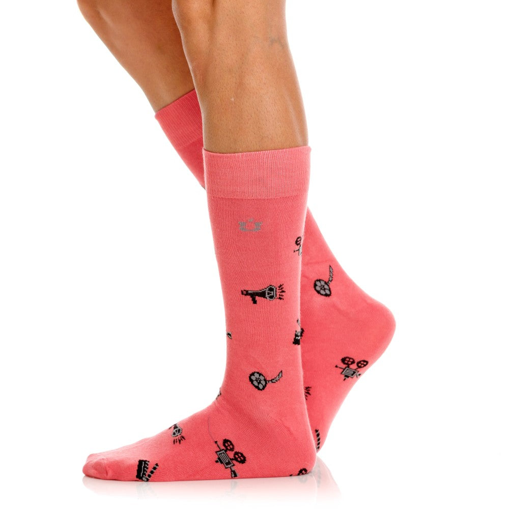 Mundo Unico Academia Men's Ankle Socks in Pink – men's socks Handmade in Colombia