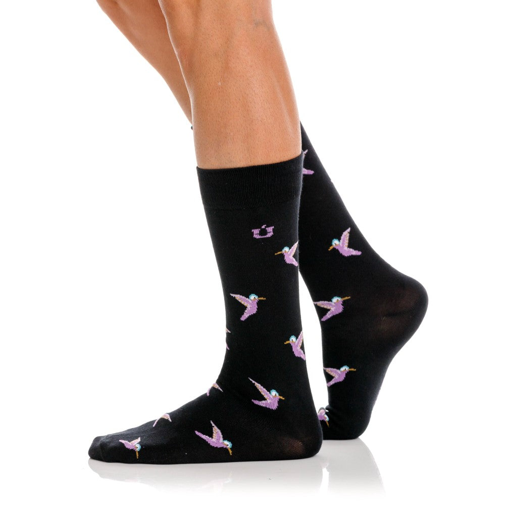 Mundo Unico Colibri Men's Ankle Socks in Black – men's socks Handmade in Colombia