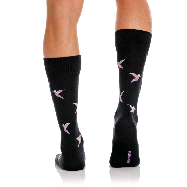 Mundo Unico Colibri Men's Ankle Socks in Black – men's socks Handmade in Colombia