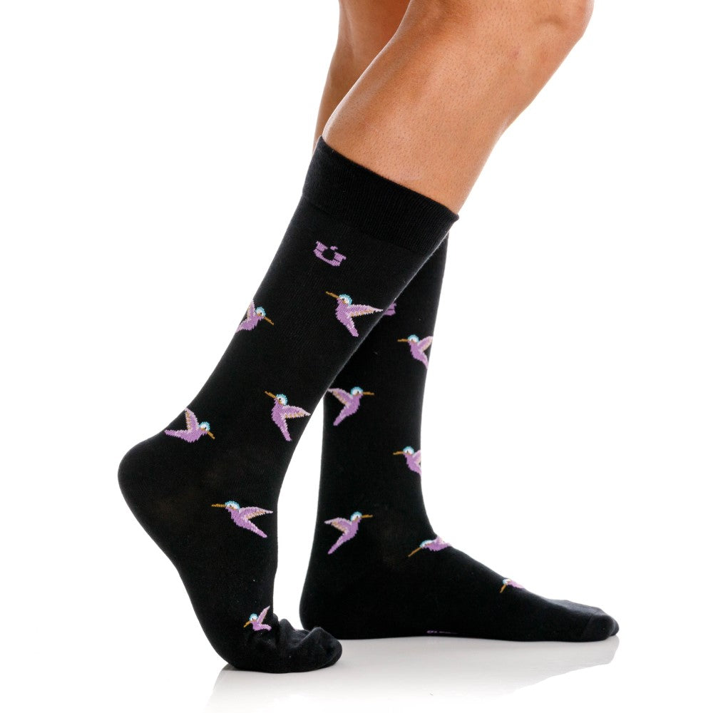 Mundo Unico Colibri Men's Ankle Socks in Black – men's socks Handmade in Colombia