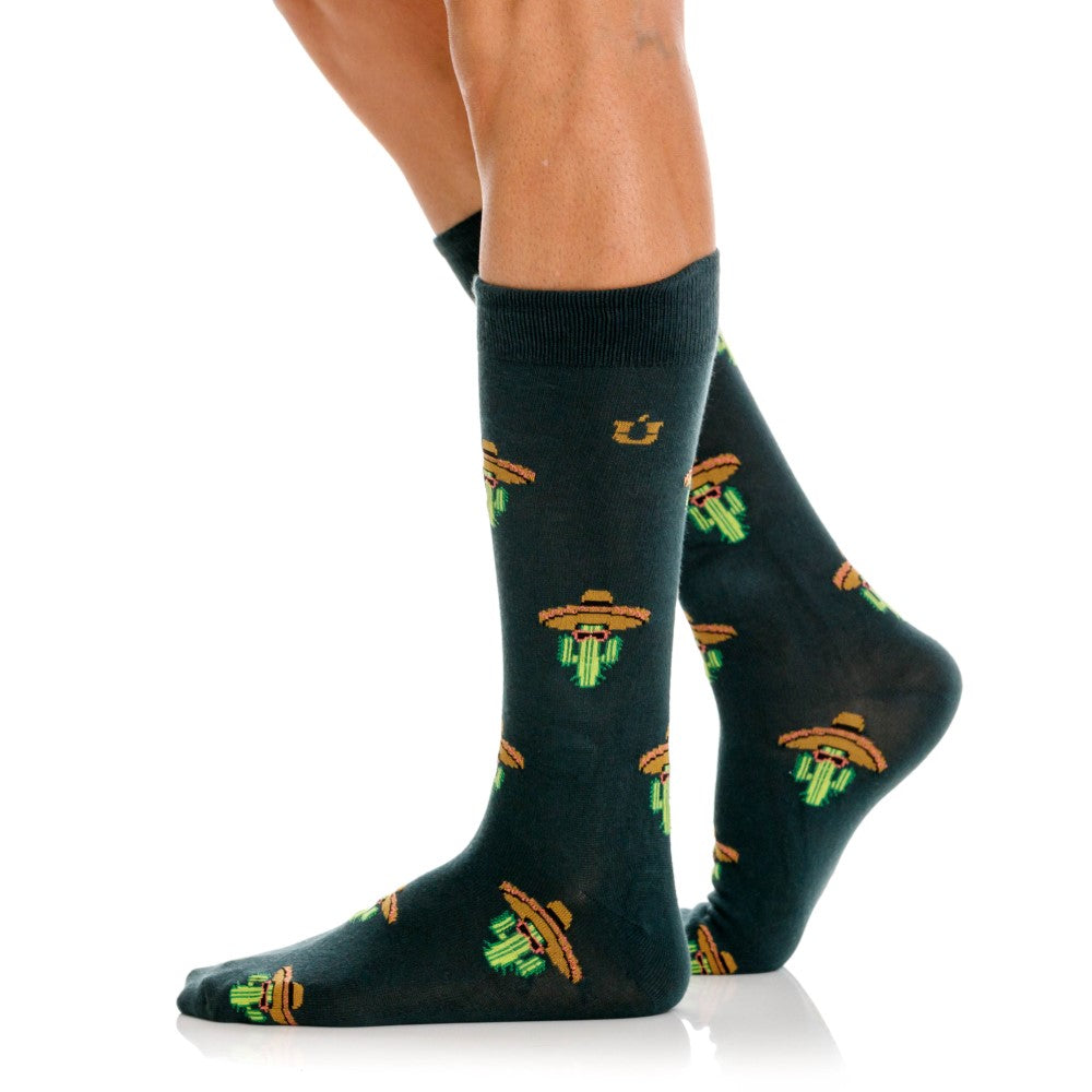 Mundo Unico Mexicali Men's Ankle Socks in Green – men's socks Handmade in Colombia