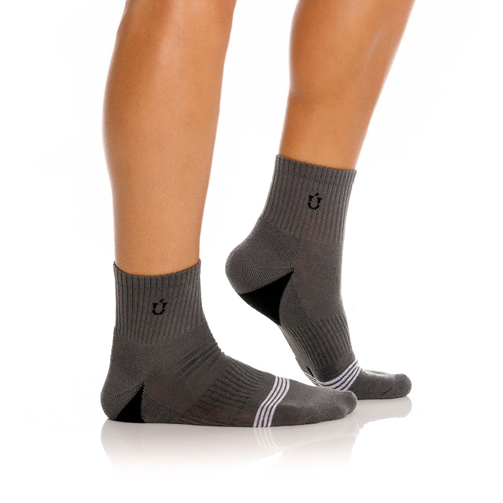 Mundo Unico Escarcha ankle socks in gray – cotton breathable casual ankle socks