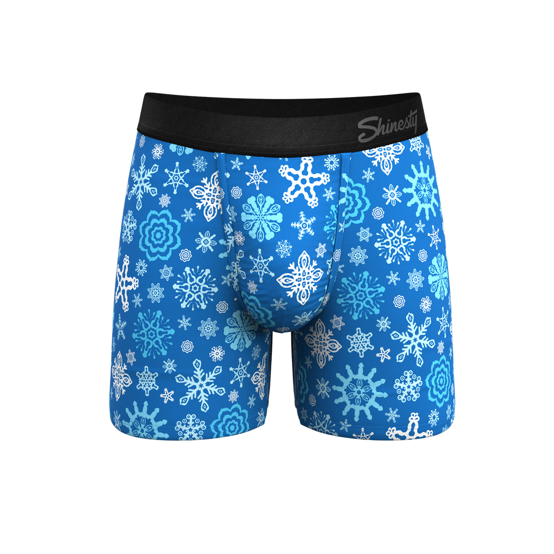 Naughty Snowflakes Boxer Briefs | Glow in the Dark Ball Hammock® Pouch