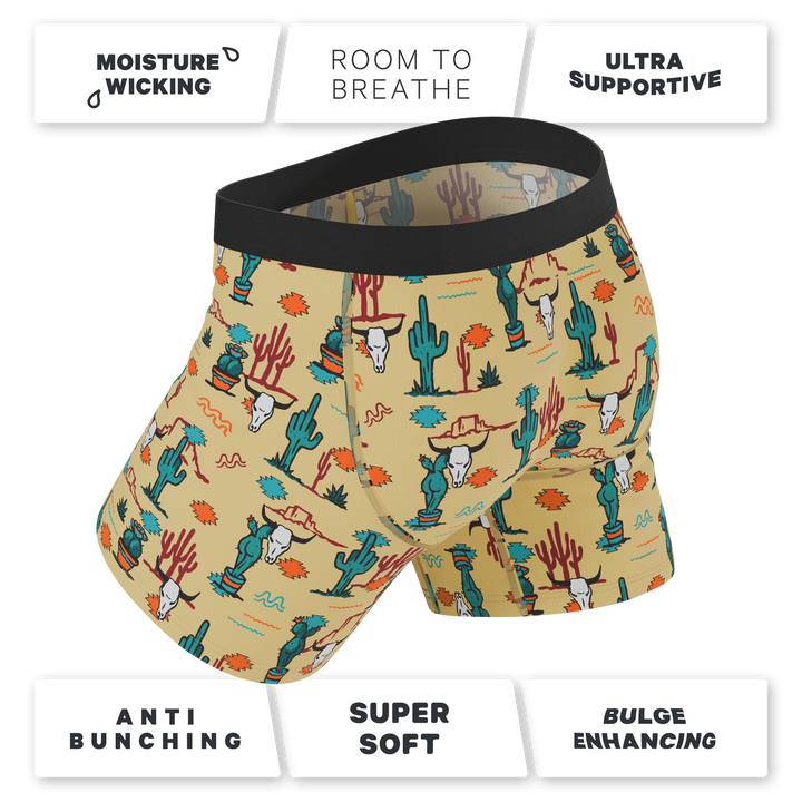 The Mirage: Western Cactus Ball Hammock® Pouch Underwear with Fly