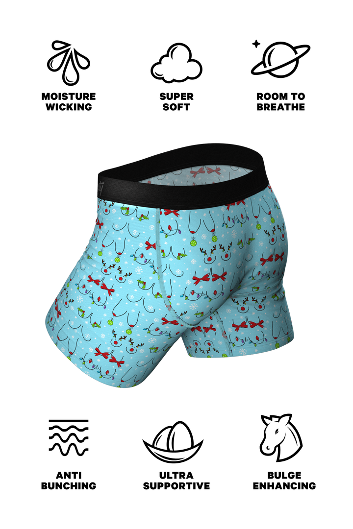 The Mistletits Christmas Bust Underwear with Ball Hammock® Pouch