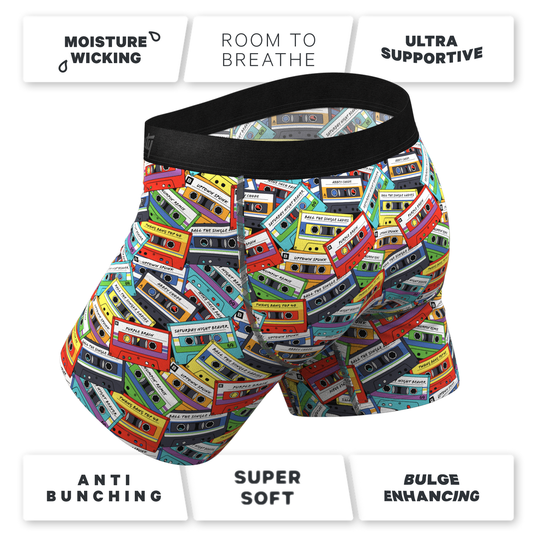 The Mixtape Cassette Tape Underwear with Ball Hammock® Pouch